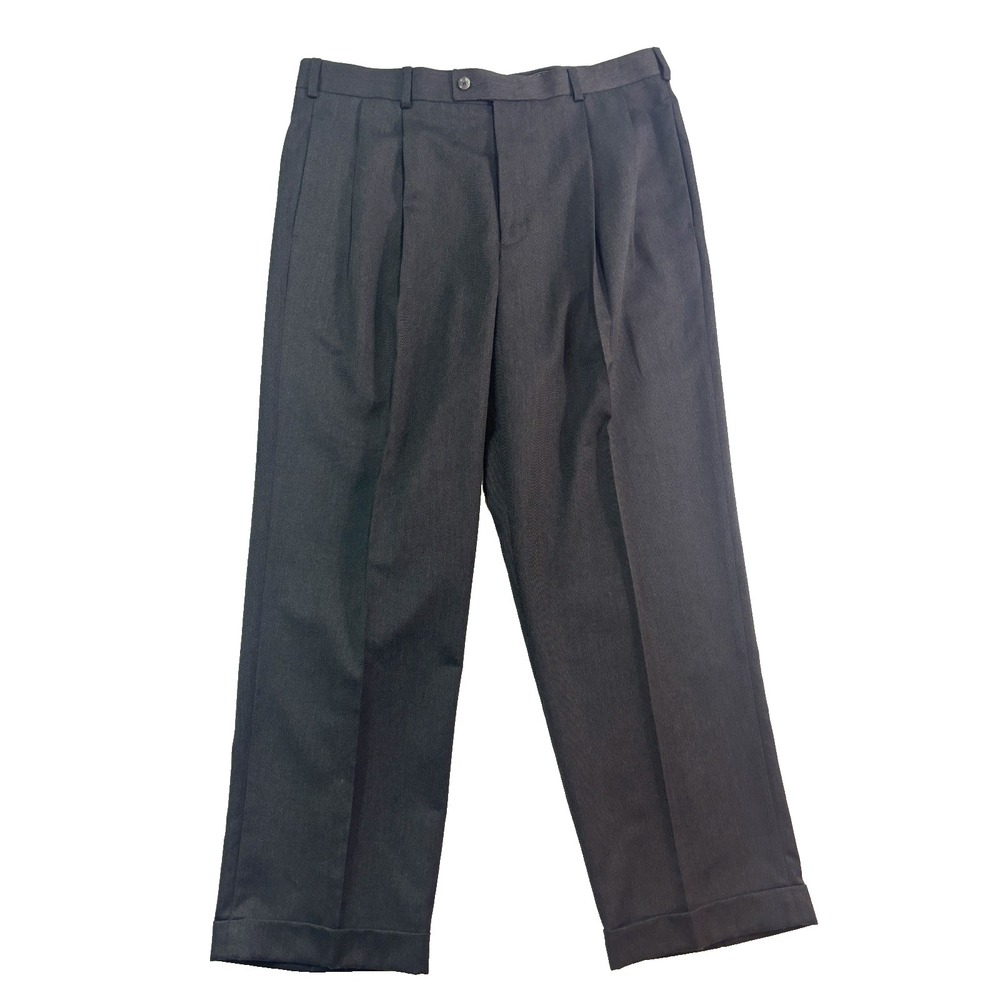 NEW vtg Y2K Axist 38x30 dress suit pants trousers wool pleated cuffed high waist